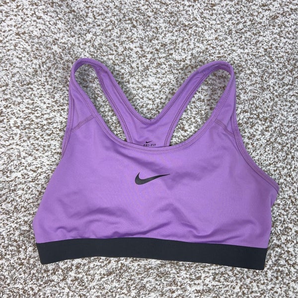 Nike Sports Bra Womens Medium Purple Dri-FIT Racerback Workout Gym Athletic