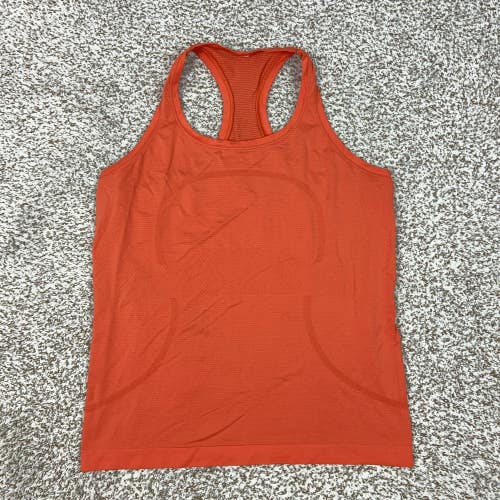 Lululemon Tank Top Womens 10 Orange Swiftly Tech Racerback Yoga Gym Running