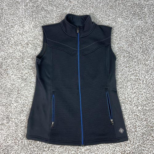 Spyder Vest Womens Large Black Softshell Full Zip Stretch Ski Outdoor Hiking