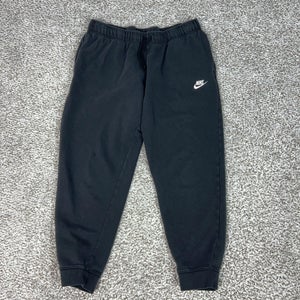 Nike Pants Mens Large Black Fleece Joggers Sweatpants Swoosh Athletic Lounge