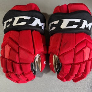 CCM HGTK Tacks Pro Stock Hockey Gloves 14” DEVILS 5763