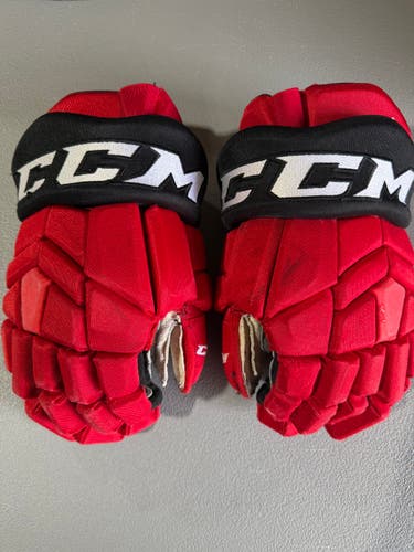 CCM HGTK Tacks Pro Stock Hockey Gloves 14” DEVILS 5763