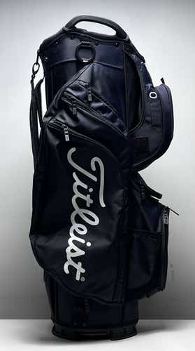 Titleist Cart 15 Cart Bag Navy Blue 15-Way Divide Single Strap Golf Bag