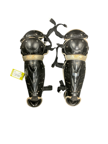 Used All Star ALLSTAR BLK CATCHER SHIN GUARDS Catchers Leg Guards Black Youth 11834-S000048755
