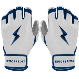 New ADULT NAVY PREMIUM PRO CHROME SERIES SHORT CUFF BATTING GLOVE BRUCE BOLT 11834-502S10