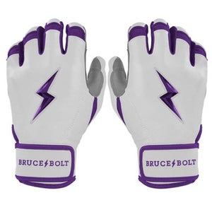 New YOUTH PURPLE PREMIUM PRO CHROME SERIES SHORT CUFF BATTING GLOVE BRUCE BOLT 11834-502S3