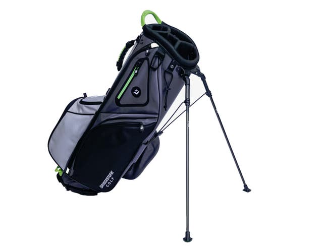 NEW Bridgestone Gambler Lightweight Black/Gray 4-Way Stand/Carry Bag