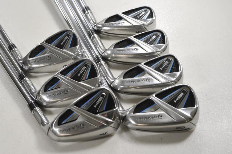 TaylorMade SIM Max 5-PW,AW Iron Set Stiff Flex Right KBS MAX 85g Steel # 214728