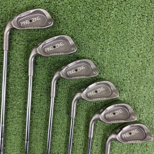 Ping Zing Black Dot Iron Set 4-9 KT-M Steel Stiff Flex Karsten Left Handed