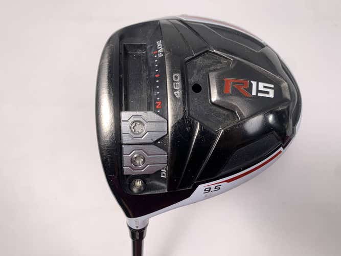 LEFTY TaylorMade R15 Driver 9.5* UST Mamiya Helium 5F4 Stiff Graphite LH READ