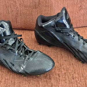 Black Men's Size M 11.0 (W 12.0) Adult Adidas Molded Cleats Cleats (Used)