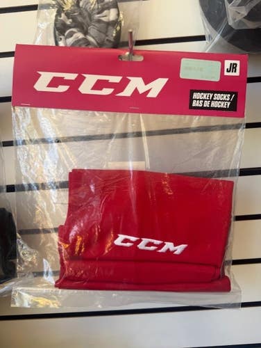 Red Junior CCM Hockey Socks (New)