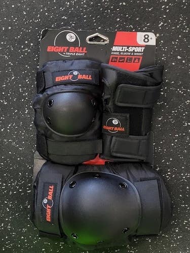 Used Triple Eight Skateboard Elbow Pads Black Junior 11849-S000038395