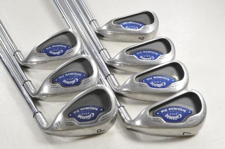 Callaway Steelhead X-16 4-PW Iron Set Right Uniflex Steel # 214914