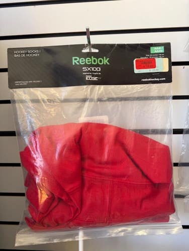 Red Senior Reebok Hockey Socks 30" (New)