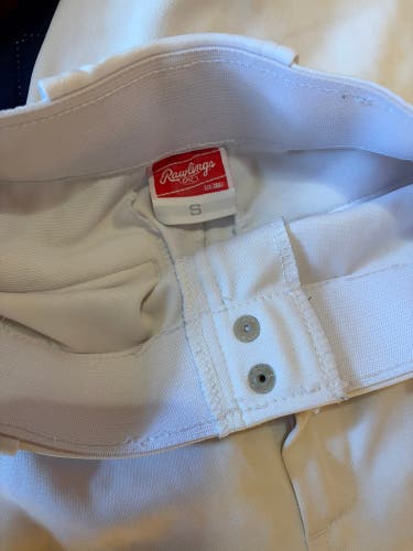 White Men's Small Adult Rawlings Game Pants (Used)