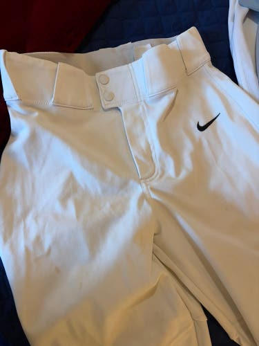 White Men's Small Adult Nike Game Pants (Used)