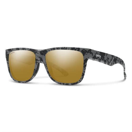Smith Lowdown 2 Sunglasses Matte Gray Marble, Polarized Bronze Mirror Lens New