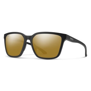 Smith Optics Shoutout Sunglasses Matte Black Chromapop Polarized Bronze Mirror