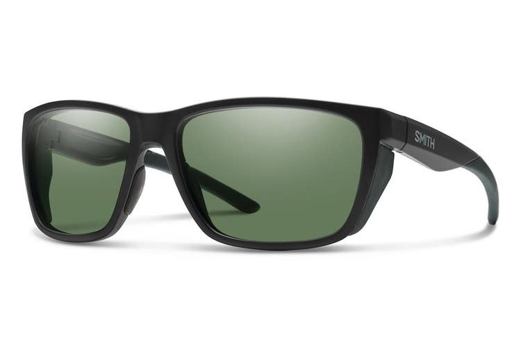 Smith Optics Longfin Sunglasses Matte Black Chromapop Polarized Gray Green Lens