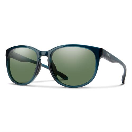 Smith Lake Shasta Sunglasses Pacific Crystal ChromaPop Polarized Gray Green Lens