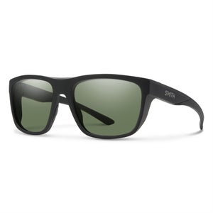 Smith Barra Sunglasses Matte Black Frame, ChromaPop Polarized Gray Green Lens