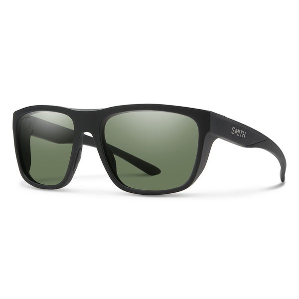 Smith Barra Sunglasses Matte Black Frame, ChromaPop Polarized Gray Green Lens