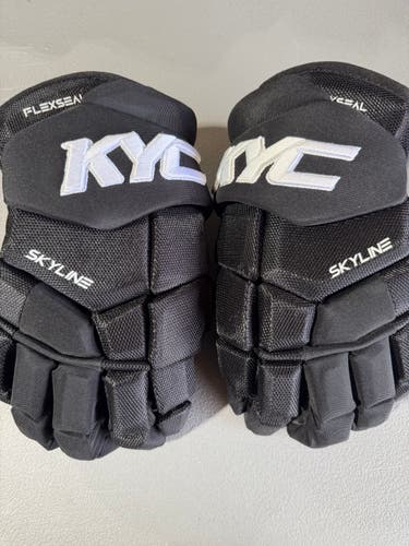 KYC Skyline Pro Stock Hockey Gloves New Black 7734