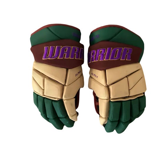 Warrior Alpha Pro Gloves 15" Pro Stock (Used) Arizona Coyotes Cachina colors