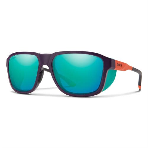 Smith Embark Sunglasses Matte Purple/Cinder/HI Viz Chromapop Polarized Opal Lens