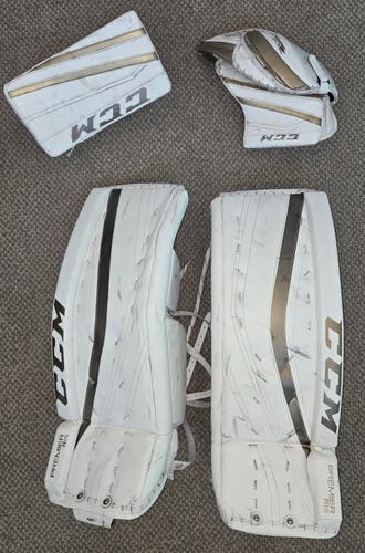 CCM Goalie Full Set (Used) - 32+1 Premier R1.5 Leg Pads/Extreme Flex II 860 Glove & Blocker