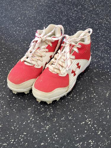 Used Under Armour LEADOFF BB/SB Cleats Red Junior 01 11849-S000038398