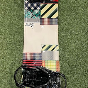 K2 SlayBlade An Original Penguin Collab 158cm Snowboard | w/ K2 Ever Bindings Large