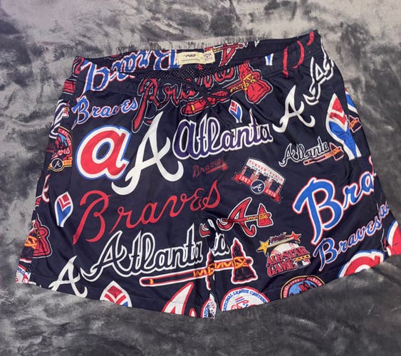 ATLANTA BRAVES SHORTS - XXL (NAVY)