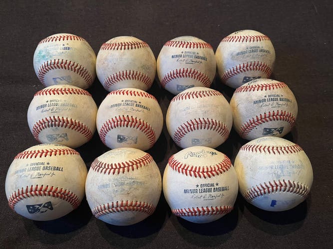 Rawlings Official Minor League Baseballs 12 Pack (1 Dozen) (Used)n