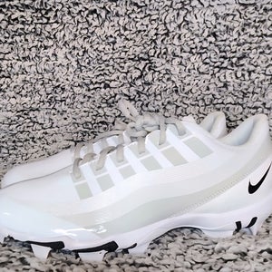 Nike Vapor Edge Shark Football Elite Cleat White Grey DQ5114-100 Men's Size 8