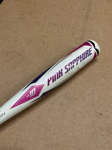 2022 Easton Pink Sapphire Alloy Bat (-10) 14 oz 24" (Used) New Grip installed