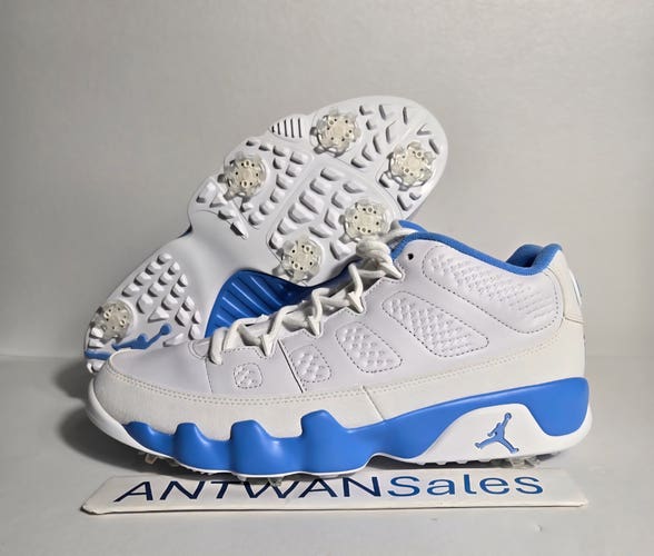 NEW Nike Air Jordan 9 Low Golf UNC Men Size 10.5 FJ5934-101 Blue White
