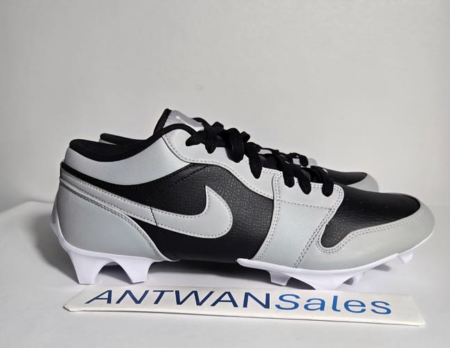 Nike Air Jordan 1 Low TD Men's 14 Shadow Black Grey football cleats FJ6245-002