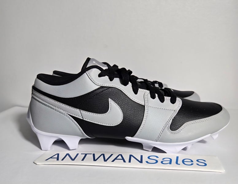 Nike Air Jordan 1 Low TD Men's 14 Shadow Black Grey football cleats FJ6245-002