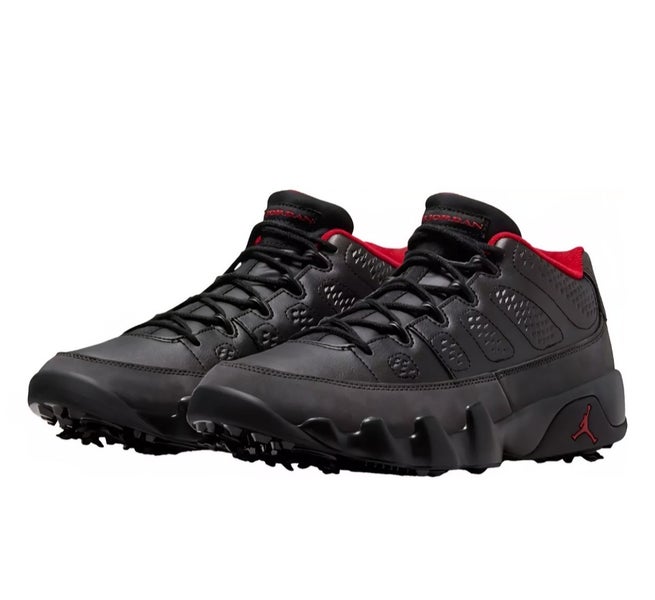 Nike Air Jordan 9 Golf Retro Black Charcoal True Red Mens FJ5934-002 Size 11