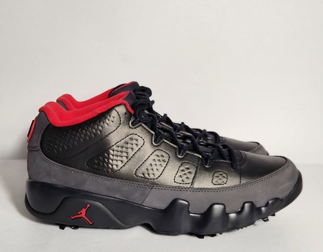 Nike Air Jordan 9 Golf Retro Black Charcoal True Red Mens FJ5934-002 Size 10