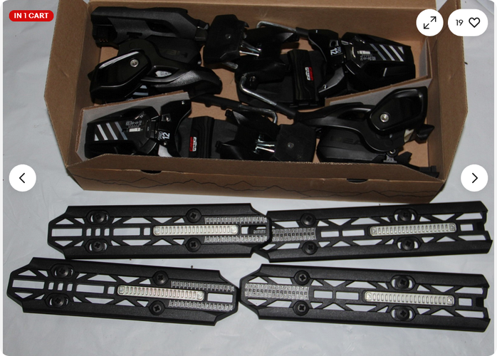 NEW HEAD PRD 12 GW 85MM ski bindings Power rail with PR bases/Track pair Black