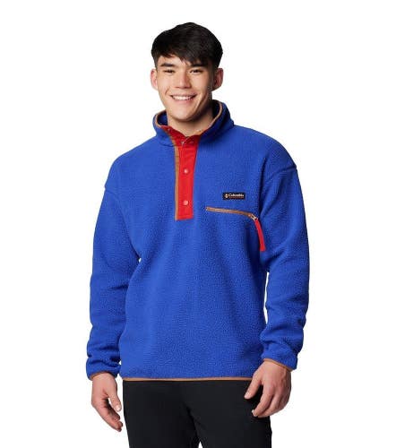 Columbia Helvetia Ii Jacket Men's Clematis Blue Half Snap Fleece Pullover JAX415