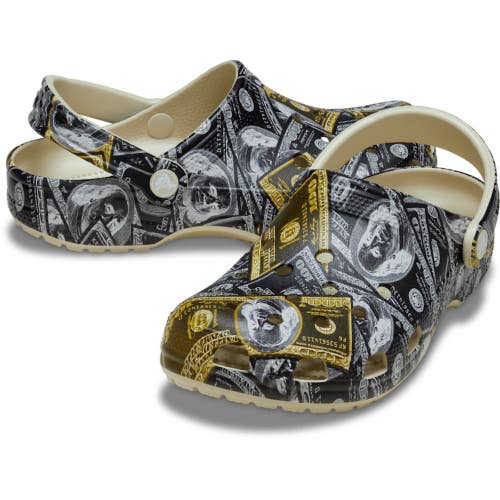 Crocs Classic Money 211968-2Y2 Clogs Men's Bone Printed Comfort Shoes JAX530