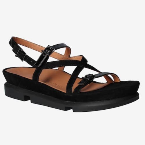 L'amour Des Pieds Verdun Sandals Women's US 5.5 Black Leather Slingback ZOGG1971