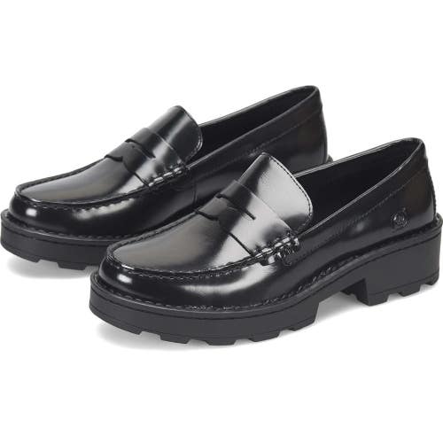 Born Carrera BR0041700 Flats Women 10 Black Leather Penny Loafers Shoes ZOGG2314