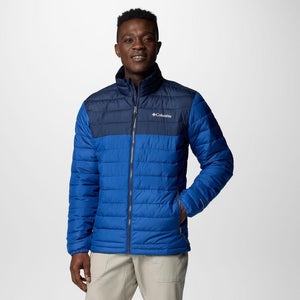 Columbia Powder Lite II Jacket Mens Medium Navy Omni-Heat Full Zip Hiking KFC758
