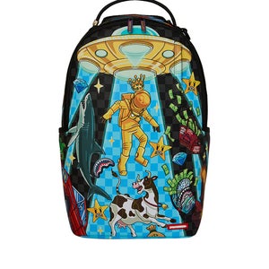 Sprayground Space Warped RMX DLXSV Backpack Unisex Graphic Top Handle Bag SPR247