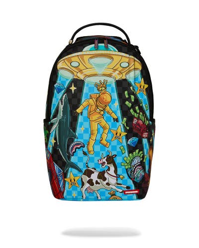 Sprayground Space Warped RMX DLXSV Backpack Unisex Graphic Top Handle Bag SPR247